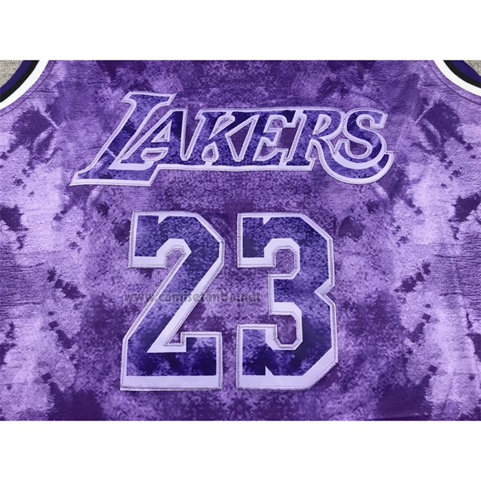Camiseta Los Angeles Lakers LeBron James NO 23 Select Series 2023 Violeta